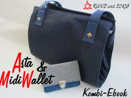 Kombi-Ebook Tasche "Asta" & "MidiWallet" von RUND und ECKIG