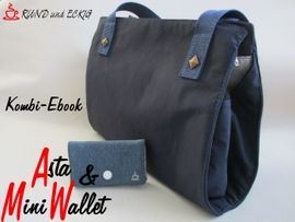 Kombi-Ebook Tasche "Asta" & "MiniWallet" von RUND und ECKIG