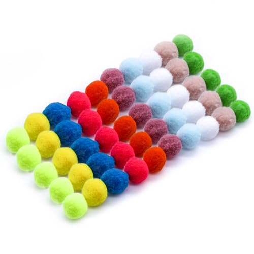 RUNYU 200 Stück Pompons zum Basteln, 3cm Pompons Bunt Filzkugeln Pompoms für Kreative DIY-Designs Geschenksets Dekorationen(Mehrfarbig) von RUNYU