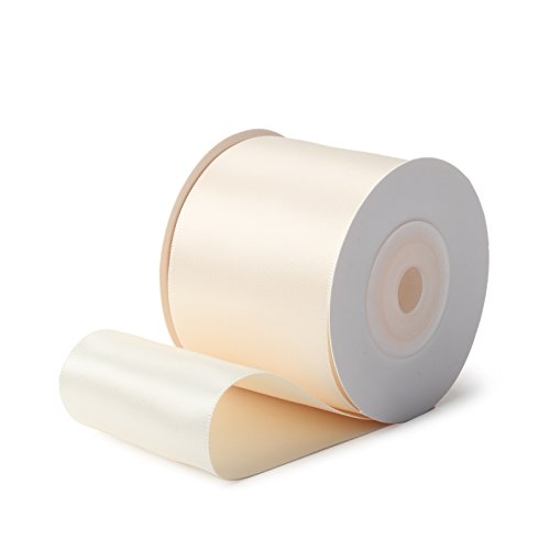 RUSPEPA Doppelseitiges Satinband – 50mm x 9m Geschenkband Dekoband - 810 Beige von RUSPEPA