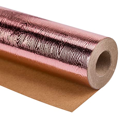 RUSPEPA Geschenkpapierrolle – Basics Glossy Rose Gold Für Geburtstag, Urlaub, Hochzeit, Babyparty – 43,2 cm X 5 m von RUSPEPA