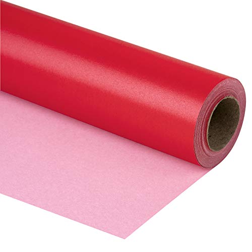 RUSPEPA Rotes Mattes Geschenkpapier - 81,5 Quadratfuß - Einfarbiges Perlglanzpapier Perfekt Für Hochzeits-, Geburtstags-, Weihnachts- Und Babypartygeschenke - 76 cm X 10 m von RUSPEPA