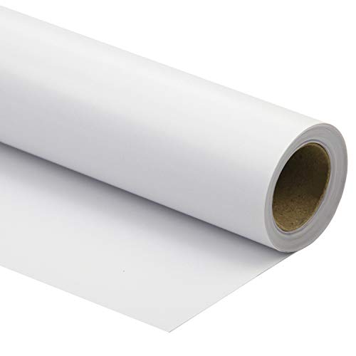 RUSPEPA Weißes, Glänzendes Geschenkpapier - Einfarbig Für Hochzeit, Geburtstag, Dusche, Glückwunsch Und Weihnachtsgeschenke - 76 cm X 10 m von RUSPEPA