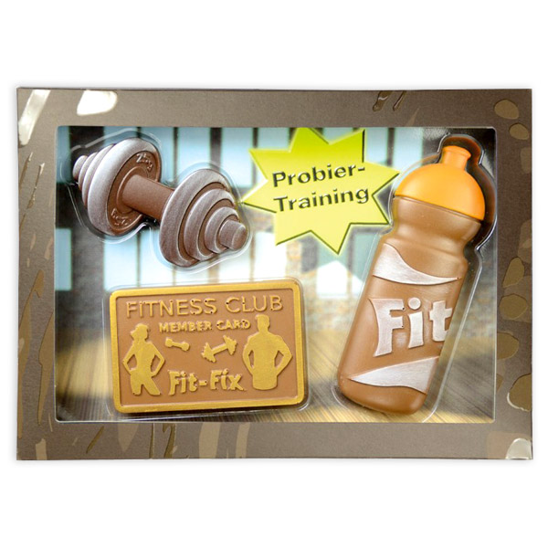 Schoko-Geschenkset "Fitness", 3-teilig, 125g von RUTH GMBH & CO.KG