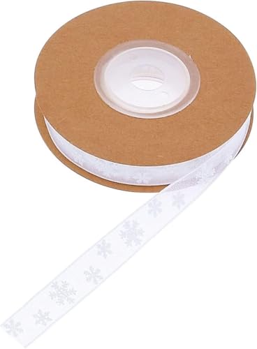 Bänder for Verpacken, Sackleinenband, Bastelband aus Organza, Schneeflockenband, Weihnachts-Geschenkband, Organza-Geschenkband for Verpacken von Geschenken, Weihnachtsbaumdekoration, Party-Dekoration( von RUTHYEARS