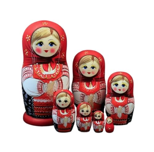 RUVOO Matrjoschka Matroschka Puppen Matroschka-Puppen In Volkskleidung, 6 Stück, In Belarussischer Traditioneller Kleidung Babuschka Puppen Matrjoschka Puppen von RUVOO