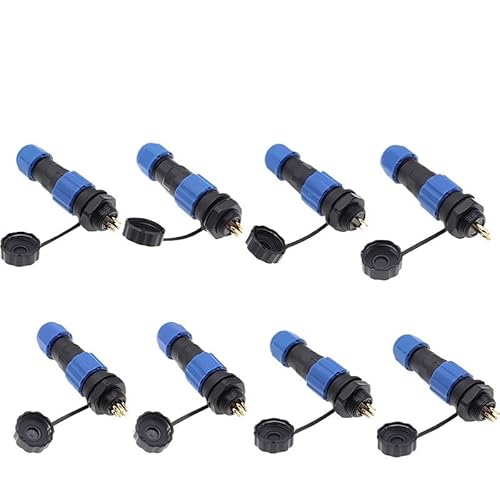 SP13 SP16 SP17 SP20 SP21 2PIN-12PIN Panel IP68 Waterproof Connectors Socket, Electrical Cable Wire Connector(SP20 21 BACK NUT,10 SETS(MALE FEMALE)_10P) von RVBLRDSE