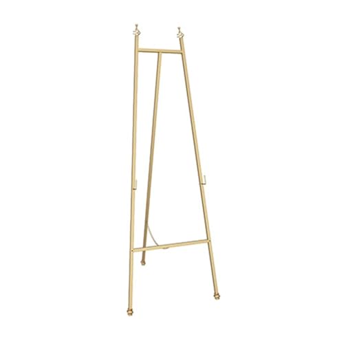 Staffeleien – verstellbare 120/145 cm Metall-Staffelei, tragbare Stativ-Staffelei Zum Malen und Skizzieren, Poster-Staffelei für Hochzeit und Party (Größe: 145 cm, Farbe: Gold) (Gold 120 cm) von RWCCCRW