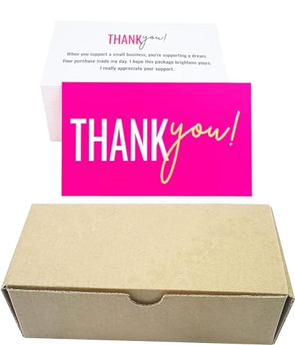 RXBC2011 Dankeskarten mit Aufschrift "Thank You", 450 Stück, Hot Pink und Gold von RXBC2011