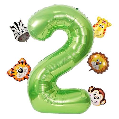 6 Pcs luftballon Tiere 2 geburtstag von RXSPOYLY