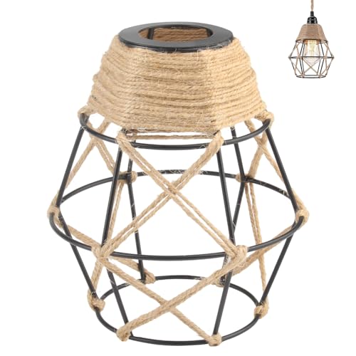 RYAN Hängelampe Vintage Textilkabel Käfige Lampenschirm Wandlampe Innen Boho Lampenschirm Hängelampe Retro Lampe Industrial E27 für Schlafzimmer Treppenhaus Korridor Nachttischlampen (Ohne Glühbirne) von RYAN