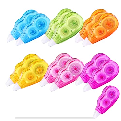 RYAN Korrekturroller 12 Stück Mini Korrekturmaus Roller Set Correction Tape Mini Kompakt Korrekturband für Studenten Büro Schule von RYAN