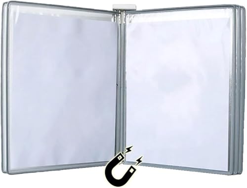 An der Wand montierter Dokumentenhalter, an der Wand montiertes Referenzsystem, an der Wand montiertes Poster-Flip-Book-Display, A3-Display-Wandordner, A3 [16,53 Zoll × 11,69 Zoll] 10 Taschen, an Meta von RYRYR