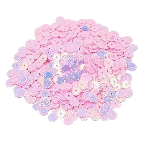 Glitzer-Pailletten, dekorative Pailletten for Basteln, Pailletten, 10 g Blumen-Pailletten, 6 mm, lose Pailletten for Basteln, Pailletten for Basteln, Nähen(Pink) von RYRYR