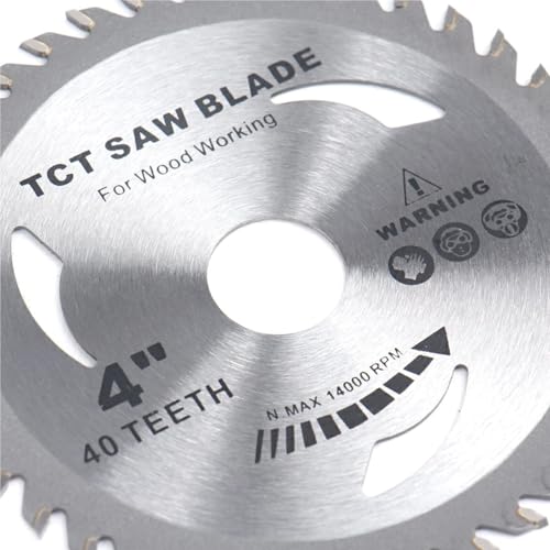 Tauchsägeblatt, Kreissägeblatt, Multi-Material-Gehrungssägeblatt (auch bekannt als Holzblatt, Metallschneideblatt), TCT-Kreissägeblatt for Holz, 1 Stück, 150 mm, Wolframkarbidspitze, 40 Zähne, kreisfö von RYRYR