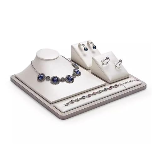 RYUQW3RE Schmuckständer Schmuck-Display-Halter-Set, Halsketten-Display-Ständer, Ring-Ohrring-Tablett-Staffeleien for Schmuck-Organizer, Sammeln Schmuckdisplay von RYUQW3RE