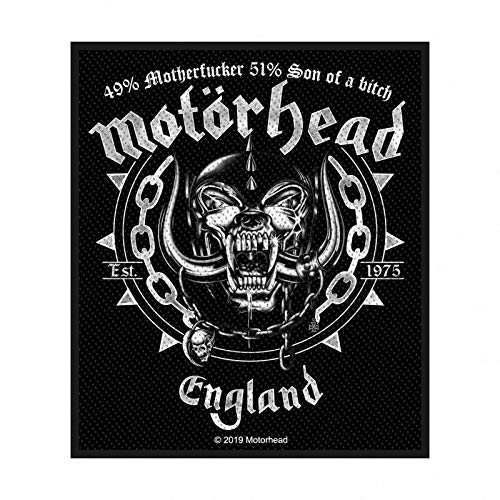 RZ Motorhead England Bügelbild zum Aufbügeln, 100 mm x 85 mm von RZ