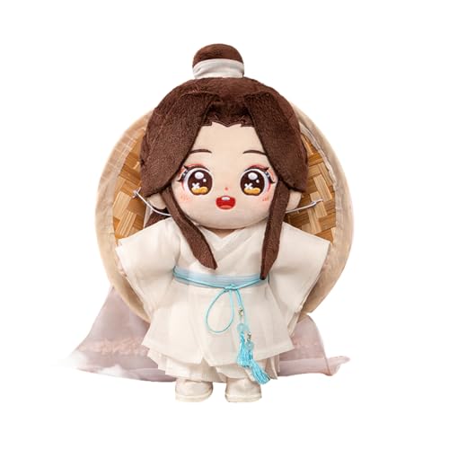 RZAHUAHU Heaven Official's Blessing Plüsch Puppe, niedlich Plüsch Huacheng Xielian Tian Guan Ci Fu Hua Anime Cartoon Charakter Puppen Figur (weiße Kleidung Xie Lian) von RZAHUAHU