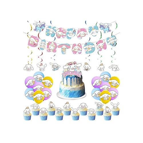 Cinnamoroll Deko Geburtstag Sanrio Geburtstag Deko Cinnamoroll Luftballons Deko Sanrio Luftballons Geburtstag Cinnamoroll Kuchen Deko Sanrio Geburtstag Banner Cinnamoroll Spiral Dekorationen von RZDQZY