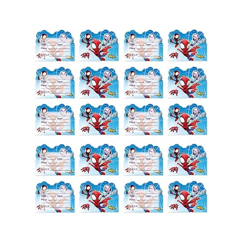 RZDQZY Spider Man Deko Geburtstag Spidey Geburtstag Einladung Spiderman Party Einladungen Spider Man Einladung Karte Spidey Kinder Einladungskarten von RZDQZY