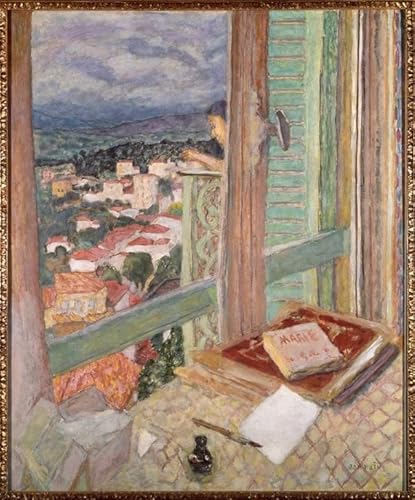 RZHRHJES Ölgemälde Wandbilder Abstrakte Leinwand Kunst Wandkunst Bild Druck Das fenster von pierre bonnard Kunst Leinwand Poster für Wanddekoration 60x90cm von RZHRHJES