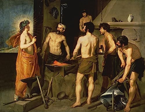 RZHRHJES Ölgemälde Wandbilder Abstrakte Leinwand Kunst Wandkunst Bild Druck Die Schmiede des Vulkans von Diego Velazquez Kunst Leinwand Poster für Wanddekoration 60x90cm von RZHRHJES