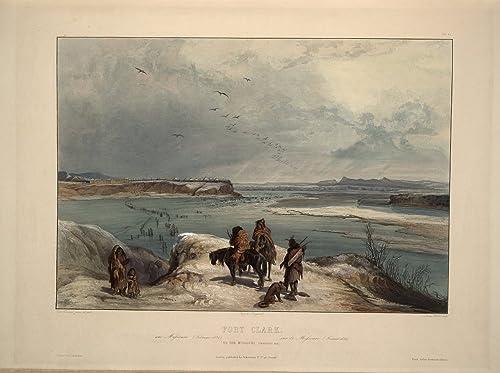 RZHRHJES Ölgemälde Wandbilder Abstrakte Leinwand Kunst Wandkunst Bild Druck Fort Clack am Missouri Februar von Karl Bodmer Kunst Leinwand Poster für Wanddekoration 60x90cm von RZHRHJES