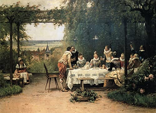 RZHRHJES Ölgemälde Wandbilder Abstrakte Leinwand Kunst Wandkunst Bild Druck Toast Auf Den Mutmaßlichen Erben Von Adrien Moreau Kunst Leinwand Poster für Wanddekoration 60x90cm von RZHRHJES