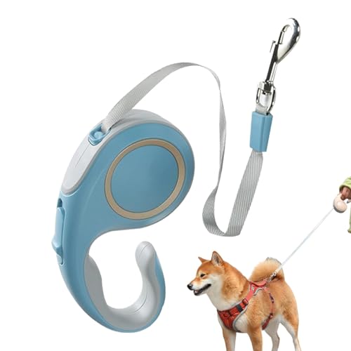 RZYBXATOX Einziehbare Haustierleine for Hunde | Rutschfeste Mehrzweck-Hundeleine, tragbares Outdoor-Hundeband, widerstandsfähige Haustierleine for Spazierengehen, Joggen, Wandern, Park/490(Blue,3m) von RZYBXATOX