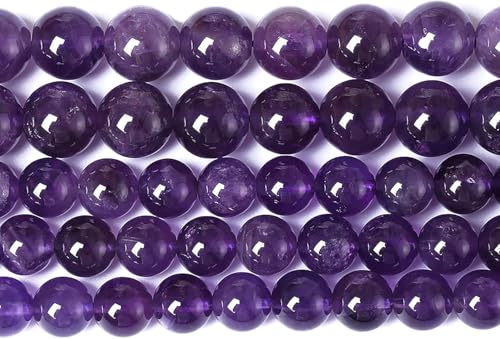 10 mm, 38 Stück Natursteine, violetter Amethyst-Kristall, AAA-Qualität, Quarzperlen für Schmuckherstellung, DIY-Armbänder von RZYFEMM