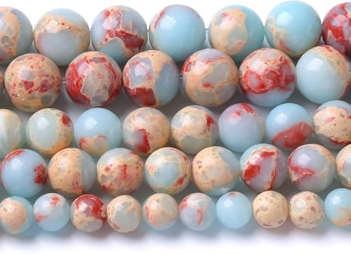 10 mm 36 Stück blaue Sediment-Abdrücke Jade Abstandshalter lose Perlen für Schmuckherstellung DIY Armband Halskette von RZYFEMM