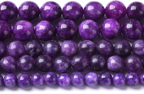 10 mm 36 Stück natürliche violette Charoit-Jadequarz-Kristallperlen für Schmuckherstellung, DIY-Armband, 1 Strang von RZYFEMM