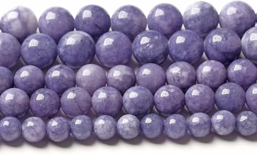 4 mm, 86 Stück Lavendel-violette Chalcedon-Steine, lose Perlen für Schmuckherstellung, DIY, Armband, Halskette von RZYFEMM