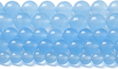 4 mm, 86 Stück blaue Aquamarin-Chalcedon-Abstandshalter, lose Perlen für Schmuckherstellung, DIY, Armband, Halskette von RZYFEMM