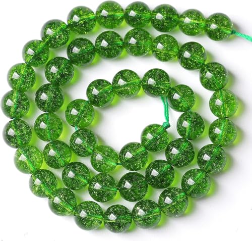 6 mm, 60 Stück grüne Peridot-Kristallsteinperlen für Schmuckherstellung, DIY-Armbänder von RZYFEMM