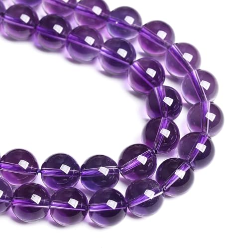 6 mm, 60 Stück natürliche Steine, saubere Amethyst-Kristalle der Güteklasse 3A, lose Perlen für Schmuckherstellung, DIY-Armbänder von RZYFEMM