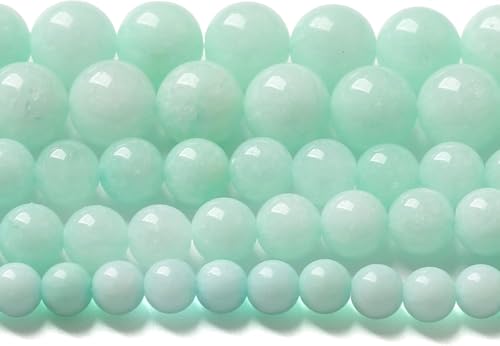 6 mm 60 Stück Naturstein-Amazonit-Chalcedon-Perlen für Schmuckherstellung, DIY, Armband, Halskette, 1 Strang von RZYFEMM