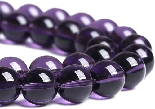 8 mm, 46 Stück violette Amethystglas-Kristallperlen für Schmuckherstellung, DIY, Armband, Halskette von RZYFEMM