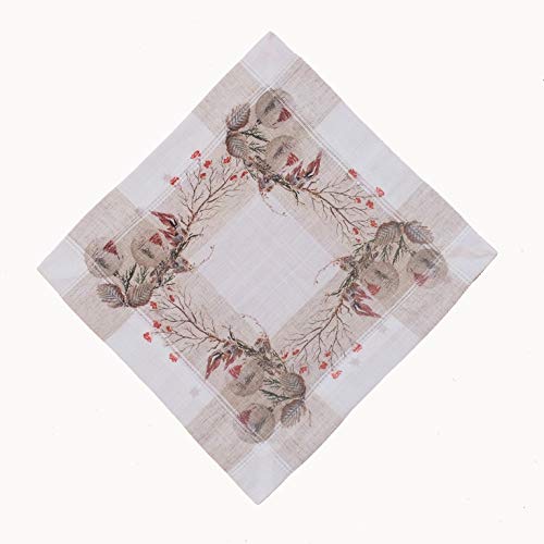 Raebel OHG Druck Weihnachtskugel Mitteldecke Weihnachten Deko Weihnachtstischdecke Advent (35 x 35 cm) von Raebel OHG