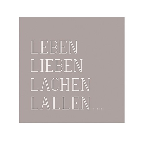 Räder Poesie et Table Vino Serviette Leben, Lieben, Lachen, Lallen von Räder