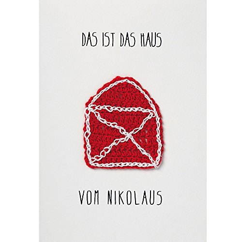 Weihnachts Strickkarte"Das ist das Haus vom Nikolaus" von Räder