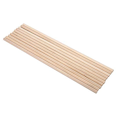 10 Stück Holzstäbe lange Holzdübel aus Naturholz Stiele aus Holz für DIY Kunst Handwerk (8 mm x 30 cm) von Raguso