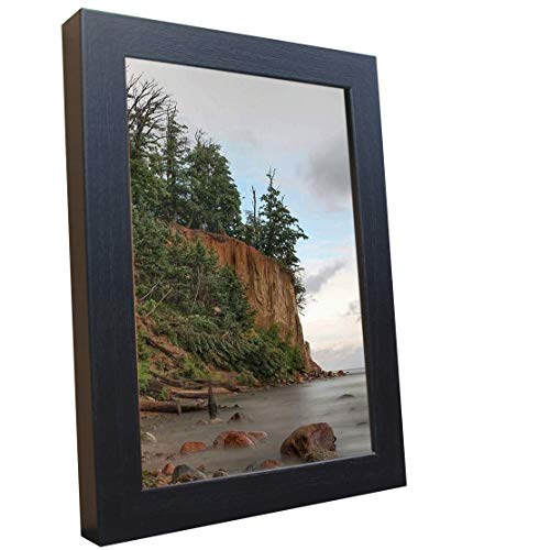 Bilderrahmen Fotorahmen 13x18 cm schwarz bilderrahmen zum aufhängen MDF Picture Frames Farbe und 40 verschiedene Größen wählbar ohne Passepartout Rahmen Malmö von Rahmengalerie24