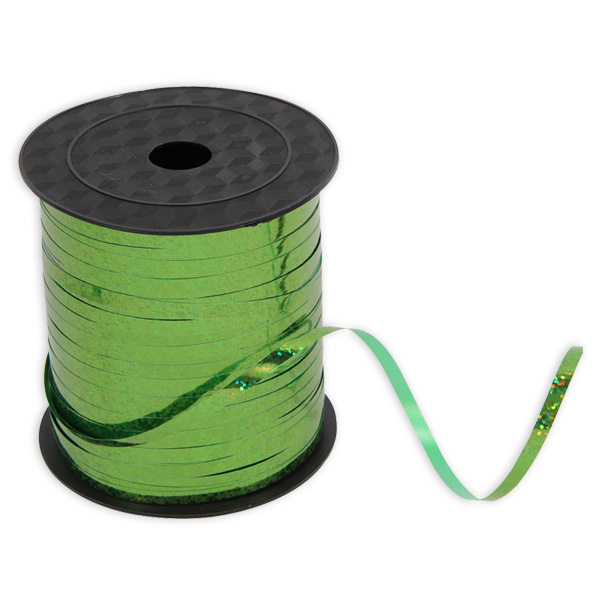 Geschenkband in grün glitzernd aus Kunststoff, 228 Meter auf Rolle von Rainbow GmbH