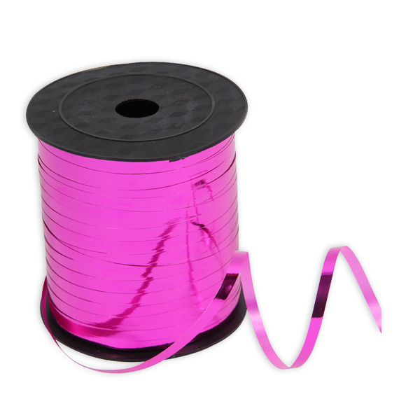 Geschenkband in pink glänzend aus Kunststoff, 228 Meter auf Rolle von Rainbow GmbH