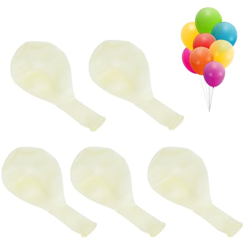 5 Stücke Bobo Klar Luftballons, 24 Zoll Transparent Bubble Ballon, Ballon Stuffing Maschine gewidmet, Fillable Latex-Ballon für DIY Party Geburtstag Jubiläum, Hochzeit Dekoration (Latex-Ballon) von Rainbow_Road