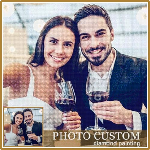 Diamond Painting Eigenes Foto,5D Diamond Painting Personalisiert Selbst Gestalten, Personalisierte Diamant Painting mit Eigenen Bild, Benutzerdefinierte Design Set für Erwachsene Home Decor 30x30cm von Rainsar