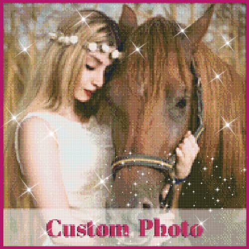 Rainsar Diamond Painting Eigenes Foto, Diamond Painting Personalisiert, Diamond Painting Selbst Gestalten, 5D Diamant Painting Personalisiertes Bilder, Quadratischer Diamant, 30x30cm von Rainsar