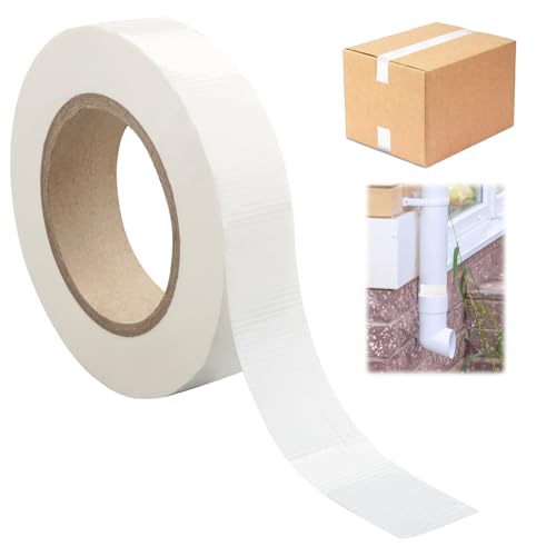 30 mm*50 m Panzerband Weiß Extra Stark, Panzer Tape Band Wasserfest, Wasserdichtes Klebeband Außen, Wasserfestes Klebeband Handeinreißbar zum Reparieren, Befestigen, Bündeln, Verstärken Oder Abdichten von Rairsky