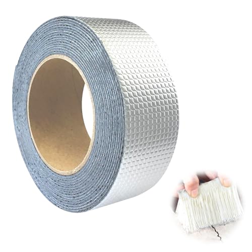 Butylband Wasserdicht 50mm x 10m,Wasserfestes Klebeband zum Abdichten,Starkes Abdichtungsband Selbstklebend,Butyl Dichtband für Dachleckage, Oberflächenriss, Fensterbankspalt, Rohrbruch (Silber) von Rairsky